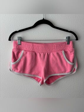 No Boundaries Pink Shorts with White Trim